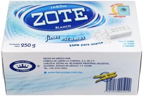 Copos de Jabón para Ropa Blanca Zote, 250g, Paquete de 5 - imagen 2