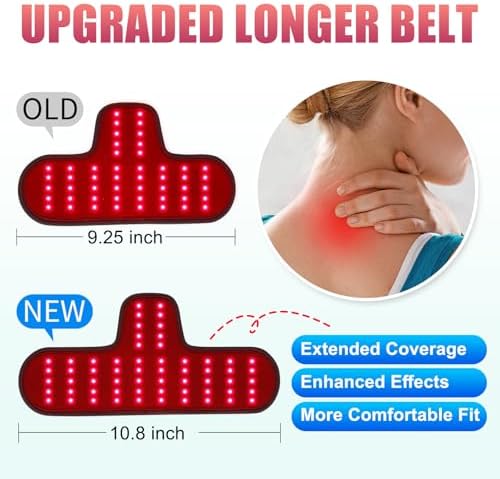Cinturón de Terapia de Luz Roja Tamthna para Cuello y Muñeca, Batería Recargable de 5000mAh, Portátil para Uso en Casa y Oficina - imagen 3