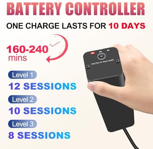 Cinturón de Terapia de Luz Roja Tamthna para Cuello y Muñeca, Batería Recargable de 5000mAh, Portátil para Uso en Casa y Oficina - imagen 4