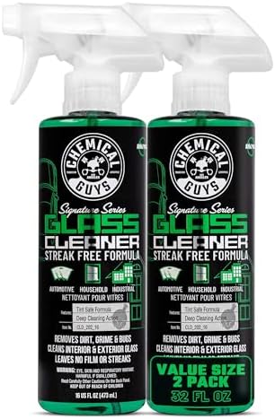 Limpiador de Cristales Chemical Guys Signature Series 2 Paquete (2 x 16 Fl Oz) - Brillo Sin Rayas para Ventanas y Cristales, Seguro para Autos, - imagen 1