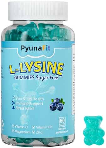 Gomitas PYUNAFIT L-Lisina 1000mg, 5 en 1, Suplemento Extra Fuerte para Inmunidad, Salud de Piel y Labios, 60 piezas, Para Niños y Adultos - imagen 1