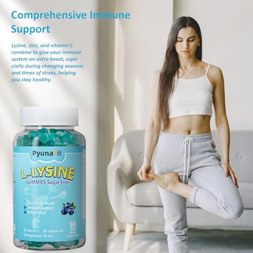 Gomitas PYUNAFIT L-Lisina 1000mg, 5 en 1, Suplemento Extra Fuerte para Inmunidad, Salud de Piel y Labios, 60 piezas, Para Niños y Adultos - imagen 5