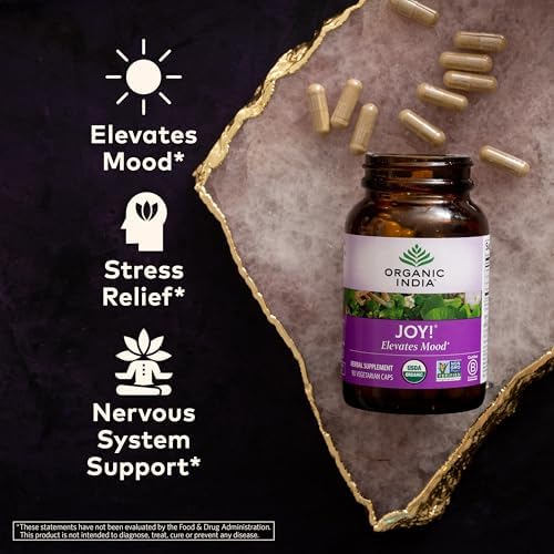 Suplemento Herbal ORGANIC INDIA Joy - Apoyo Inmunológico, Promueve Memoria y Concentración, Vegano, Sin Gluten, Kosher, Orgánico Certificado USDA, No - imagen 2