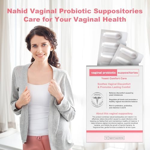 Suplemento probiótico vaginal Nahid, supositorios de ácido hialurónico, humectante vaginal, equilibrio de pH, restaura olor vaginal saludable, - imagen 7