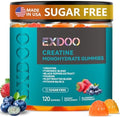 Gomitas de Creatina Monohidratada Exdoo con Cúrcuma para Hombres y Mujeres, Sin Azúcar, 120 piezas, Soporte de Fuerza, Energía y Músculos - imagen 1