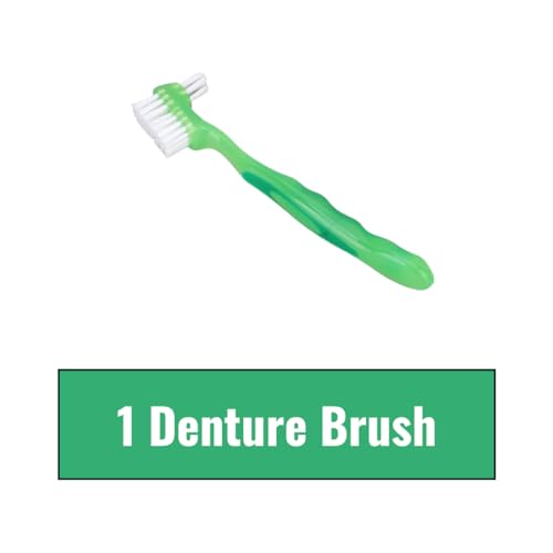 Fixodent Polvo Adhesivo para Dentaduras Extra Fuerte Paquete de 2 con 1 Cepillo para Dentaduras (3 Piezas) - imagen 3