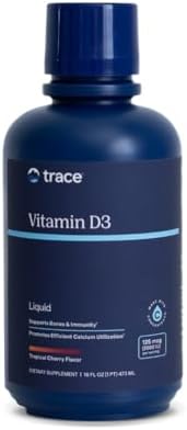 Trace Minerals | Vitamina D3 Líquida | 126 mcg (5000 UI) D3 con 72+ Minerales Traza Iónicos Concentrace | Rápida Absorción, Alta Potencia | Sabor - imagen 1