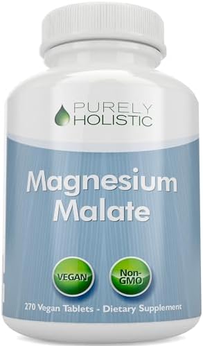 Tabletas de Malato de Magnesio 400mg - 50% Más 270 Tabletas Veganas - Suplemento de Magnesio Quelado con Ácido Málico - Promueve la Energía y la - imagen 1
