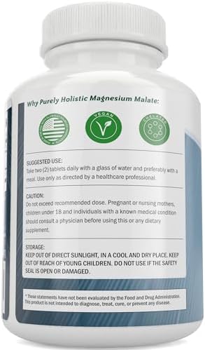 Tabletas de Malato de Magnesio 400mg - 50% Más 270 Tabletas Veganas - Suplemento de Magnesio Quelado con Ácido Málico - Promueve la Energía y la - imagen 3