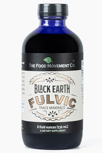 THE FOOD MOVEMENT CO. Ácido Fulvico Negro - Minerales Humicos y Fulvicos con Electrolitos para Salud Digestiva y Recuperación, Suplemento de 8 oz - imagen 1