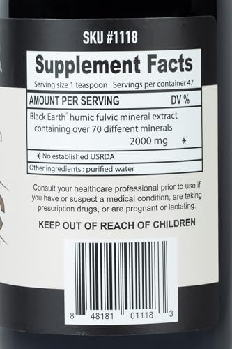 THE FOOD MOVEMENT CO. Ácido Fulvico Negro - Minerales Humicos y Fulvicos con Electrolitos para Salud Digestiva y Recuperación, Suplemento de 8 oz - imagen 2