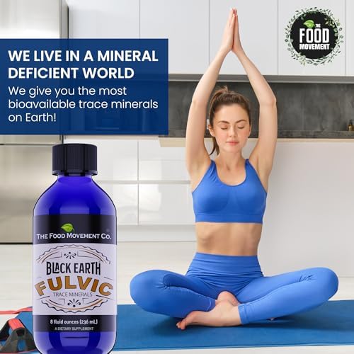 THE FOOD MOVEMENT CO. Ácido Fulvico Negro - Minerales Humicos y Fulvicos con Electrolitos para Salud Digestiva y Recuperación, Suplemento de 8 oz - imagen 4