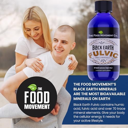 THE FOOD MOVEMENT CO. Ácido Fulvico Negro - Minerales Humicos y Fulvicos con Electrolitos para Salud Digestiva y Recuperación, Suplemento de 8 oz - imagen 6
