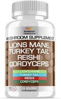 Suplemento de Stamiron con Melena de León, Hongos Cola de Pavo, Extracto de Cordyceps y Hongos Reishi - Alternativa a Gominolas, Polvo y Café de - imagen 1