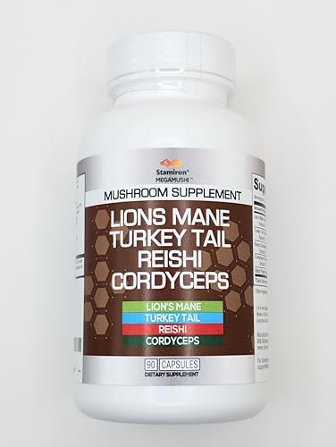 Suplemento de Stamiron con Melena de León, Hongos Cola de Pavo, Extracto de Cordyceps y Hongos Reishi - Alternativa a Gominolas, Polvo y Café de - imagen 6