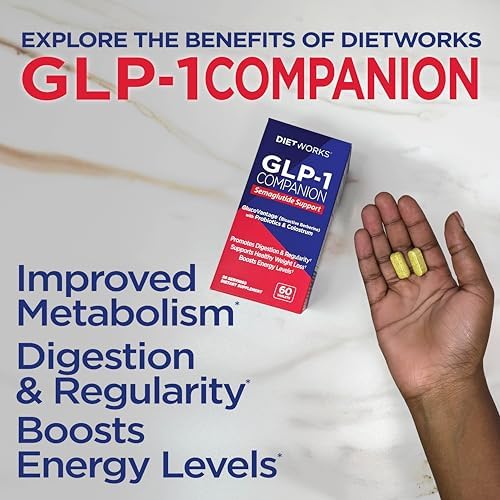 DietWorks GLP-1 Companion, Soporte con Semaglutida, Promueve la Digestión y Regularidad, Aumenta Niveles de Energía, 60 Tabletas - imagen 4