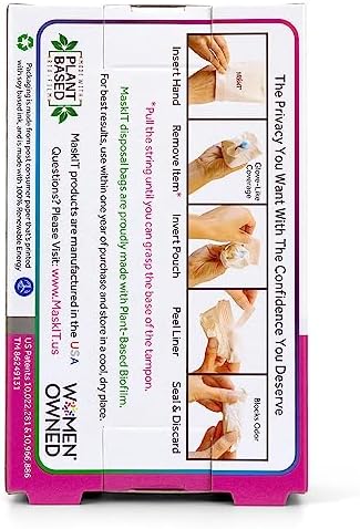 Bolsas de Desecho para Tampones MaskIT: Ecológicas y Sin Contacto - Paquete de 3, 78 Piezas - imagen 8