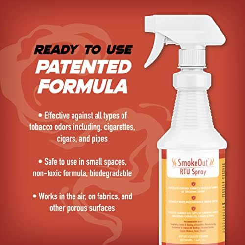 Spray Eliminador de Olores SmokeOut para Humo y Olores Fuertes – Fuerza Comercial, de Acción Rápida, No Tóxico (32 fl. oz.) - imagen 4
