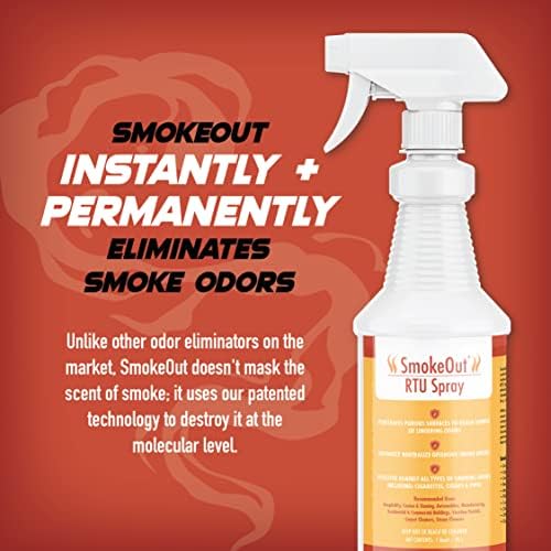 Spray Eliminador de Olores SmokeOut para Humo y Olores Fuertes – Fuerza Comercial, de Acción Rápida, No Tóxico (32 fl. oz.) - imagen 5
