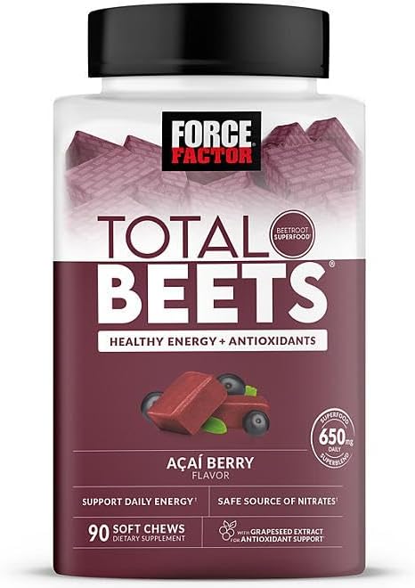 EVSEMO Total Beets, Gomas Suplemento de Remolacha, Sabor Acai Berry (90 piezas) - imagen 1
