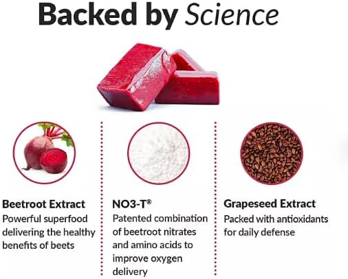 EVSEMO Total Beets, Gomas Suplemento de Remolacha, Sabor Acai Berry (90 piezas) - imagen 4