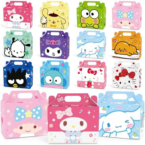 Cajas de Regalo para Fiesta Zoomiin 24PCS, Cajas de Dulces con Temática de Caricaturas, 12 Diseños para Decoraciones de Cumpleaños - imagen 1