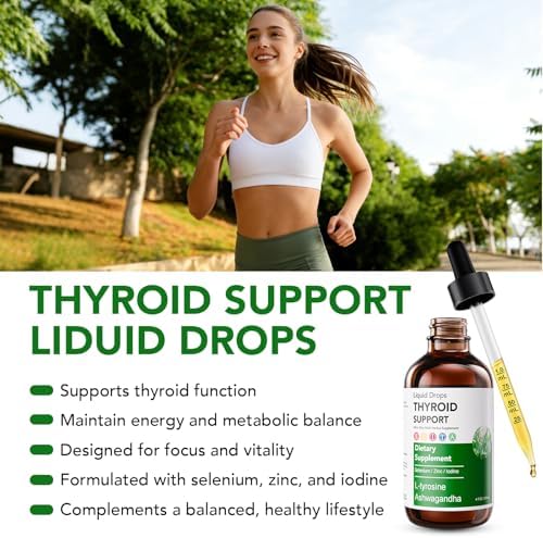 Qiulogfen Actora Gotas Líquidas para Soporte de Tiroides, con Selenio, Zinc, Yodo, L-Tirosina y Ashwagandha - Suplemento para el Equilibrio Hormonal - imagen 5