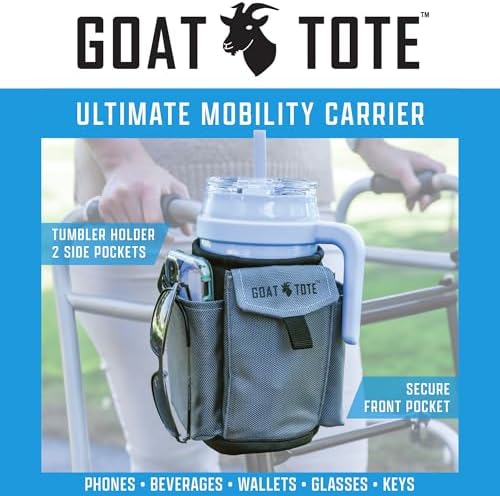 Bolsa de Movilidad Goat Tote con Soporte para Taza para Rollator, Andadera o Silla de Ruedas Easy To Use Products 765 - imagen 2