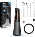 Hilo Dental Bezvoi, Irrigador Portátil Sin Cable, 5 Modos, Batería de 40 Días, Tanque Removible, Ideal para Brackets y Encías Sensibles, Negro - imagen 1