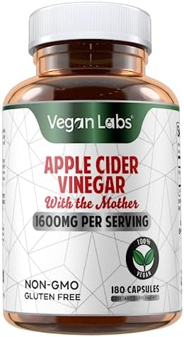 Cápsulas de Vinagre de Sidra de Manzana Vegan Labs con La Madre - 180 Cápsulas Veganas, 1600MG por Porción - 100% Natural, Apoya Digestión, Keto, - imagen 2
