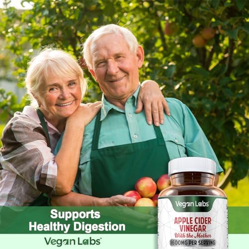 Cápsulas de Vinagre de Sidra de Manzana Vegan Labs con La Madre - 180 Cápsulas Veganas, 1600MG por Porción - 100% Natural, Apoya Digestión, Keto, - imagen 7