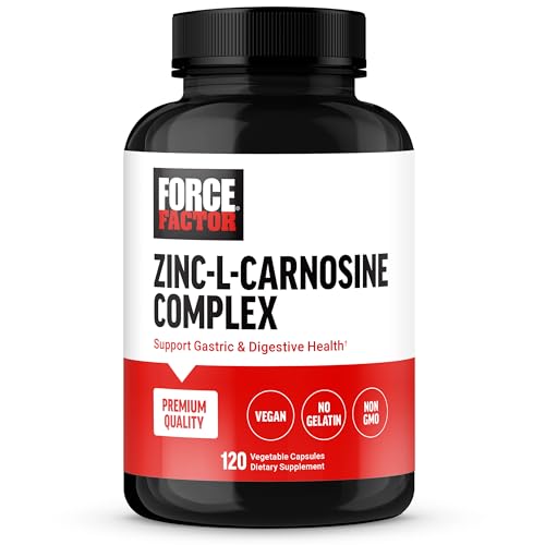 Cápsulas Force Factor Zinc L-Carnosine para la Salud Digestiva y Gástrica, Suplemento Vegano, No GMO, Sin Gelatina, 120 Cápsulas - imagen 4