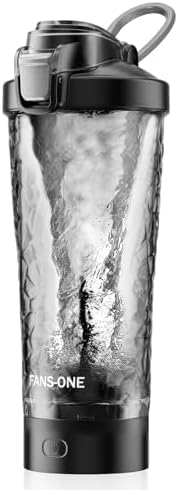 Botella Mezcladora Eléctrica FANS-ONE Premium de 24 oz, Tritan, Libre de BPA, Recargable por USB, Ideal para Batidos de Proteína, Color Negro - imagen 1