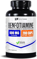 Healthfare Benfotiamina 600mg | 200 Cápsulas Veganas | Absorción Mejorada | Apoya la Salud General | Mayor Biodisponibilidad - imagen 1