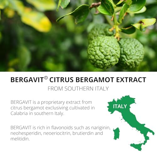 Suplemento de Colesterol UpNourish BERGAVIT - Extracto de Bergamota Cítrica Italiana 550mg para Mujeres y Hombres, 90 Cápsulas Veganas - imagen 3