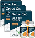 Grove Co. Limpiador para Baños y Azulejos, Recarga Concentrada (6 x 1 Fl Oz), Suministros de Limpieza Naturales, Fragancia Natural de Naranja y - imagen 1