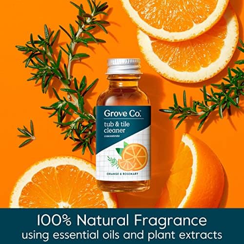 Grove Co. Limpiador para Baños y Azulejos, Recarga Concentrada (6 x 1 Fl Oz), Suministros de Limpieza Naturales, Fragancia Natural de Naranja y - imagen 2