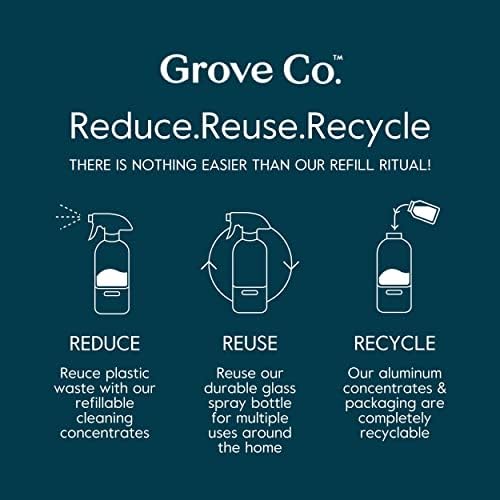 Grove Co. Limpiador para Baños y Azulejos, Recarga Concentrada (6 x 1 Fl Oz), Suministros de Limpieza Naturales, Fragancia Natural de Naranja y - imagen 5