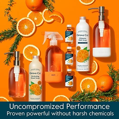 Grove Co. Limpiador para Baños y Azulejos, Recarga Concentrada (6 x 1 Fl Oz), Suministros de Limpieza Naturales, Fragancia Natural de Naranja y - imagen 6