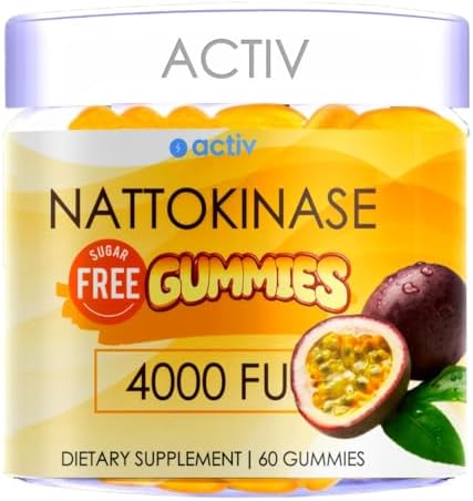 SIRIUS INTERNATIONAL Nattokinase 4000 fu | Suplemento de Nattokinase de Natto Japonés 50X | Sin Azúcar con Fruta de Monje y Vegano | 60 Gomas de - imagen 1