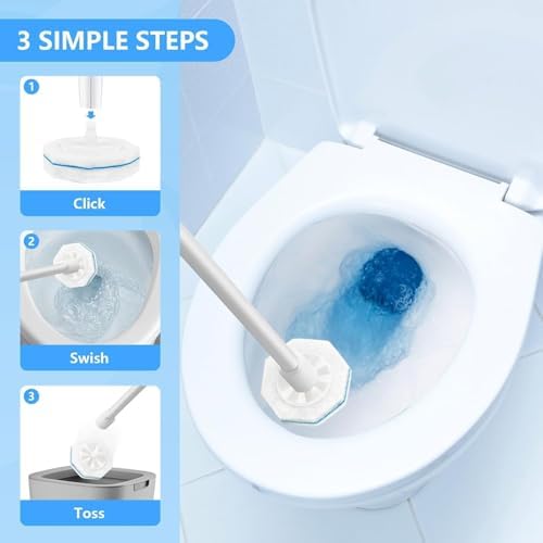 Recargas de 50 Piezas para GanLiving Toilet Wand, Compatibles con Clorox, Almohadillas de Limpieza Desechables, Duraderas y con Fragancia Fresca - imagen 5