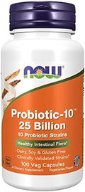 NOW Foods Probiotic-10 25 Mil Millones, 100 Cápsulas Veganas - imagen 1