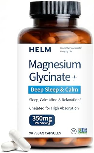 Glicinato de Magnesio Puro - Magnesio para Sueño, Estrés, Soporte Muscular y Nervioso - Alta Absorción, No GMO, Vegano - 90 Cápsulas (350mg) - imagen 1