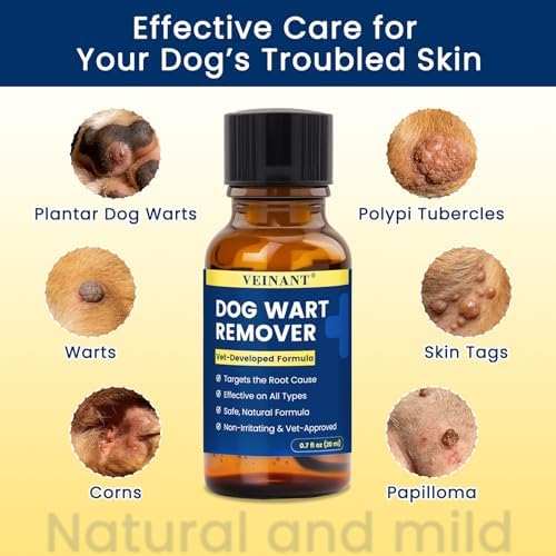 Removedor de Verrugas para Perros VEINATN con Cepillo Integrado, Fórmula Natural para Eliminar Verrugas y Etiquetas de Piel, Sanación Sin Cicatrices, - imagen 2