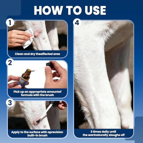 Removedor de Verrugas para Perros VEINATN con Cepillo Integrado, Fórmula Natural para Eliminar Verrugas y Etiquetas de Piel, Sanación Sin Cicatrices, - imagen 4