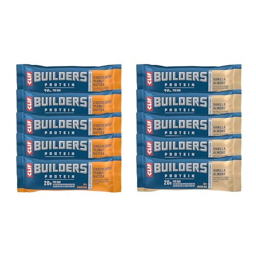 Barras de Proteína CLIF BUILDERS - Sabor Chocolate con Mantequilla de Cacahuate y Almendra Vainilla - Paquete Variado - 20g de Proteína Vegetal - Sin - imagen 2