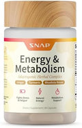 Suplementos Snap Complejo Herbal de Energía y Metabolismo para Fatiga, Alivio del Estrés, Aumento de Energía y Mejor Estado de Ánimo, 60 Cápsulas (30 - imagen 1
