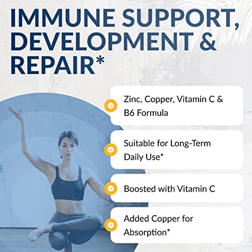 Suplemento de Zinc EquiLife Balanceado, 15mg con Cobre, Vitamina C y B6 para Soporte Inmunológico Diario, Crecimiento y Reparación de Tejidos, 60 - imagen 4