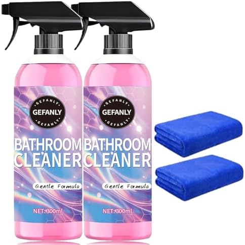 Limpiador de Baño Quatrel Gefanly, Desincrustante Espumoso Rosa, Removedor de Manchas de Agua Dura, Fórmula Suave, para Regadera, Inodoro, Bañera y - imagen 7