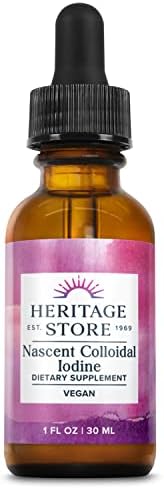 Gotas de Yodo Coloidal Nascent Heritage Store 246mcg, Suplemento Líquido Vegano de Algas Atlánticas, 480 Porciones, 1oz - imagen 1